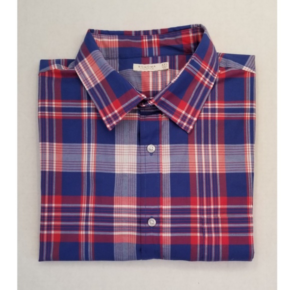 Sonoma Other - Men's Sonoma Short Sleeve Plaid Button Down